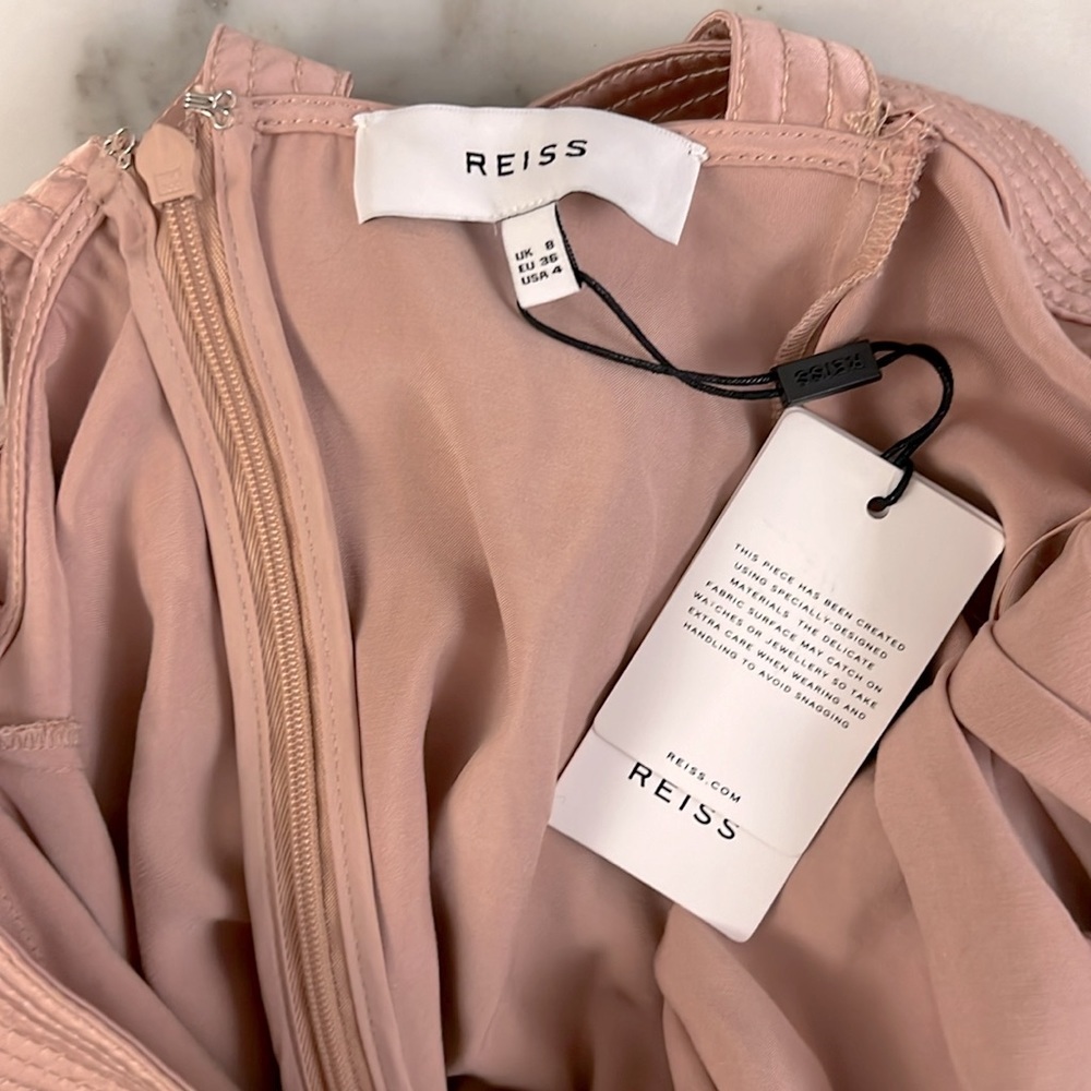 Reiss Rita Halter Neck Satin Midi Dress - Picture 6 of 6
